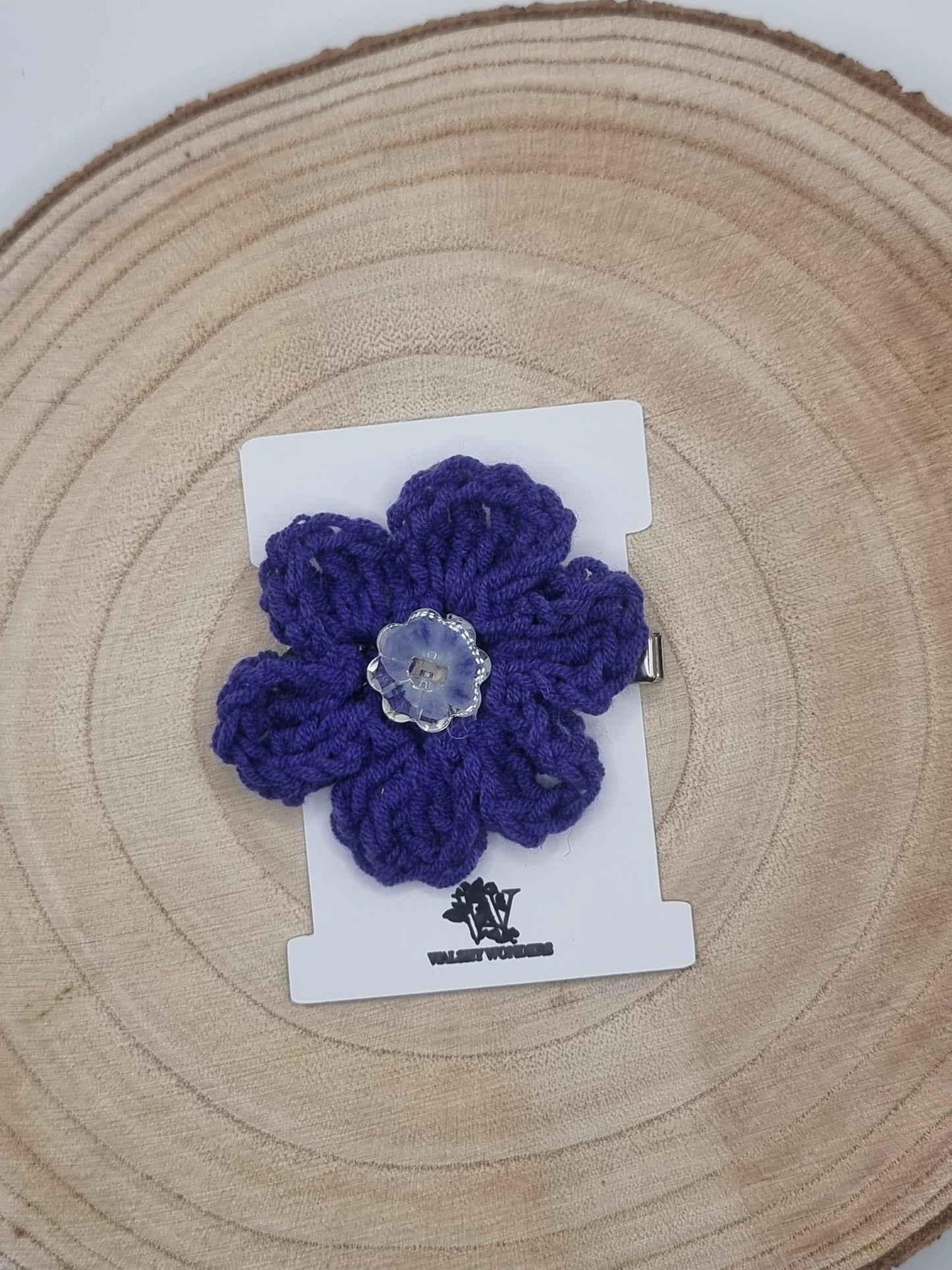 Crochet Flower Hair Slides