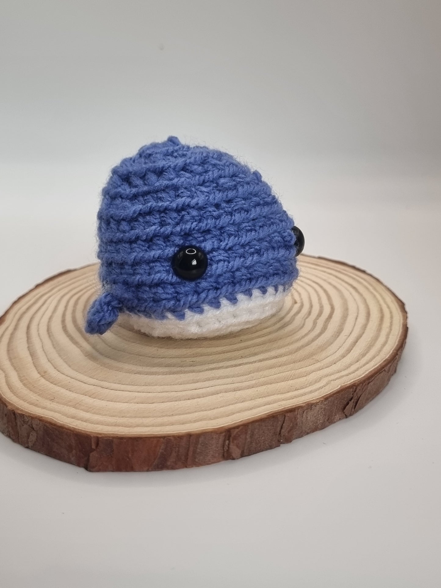Crochet amigurumi whale key rings