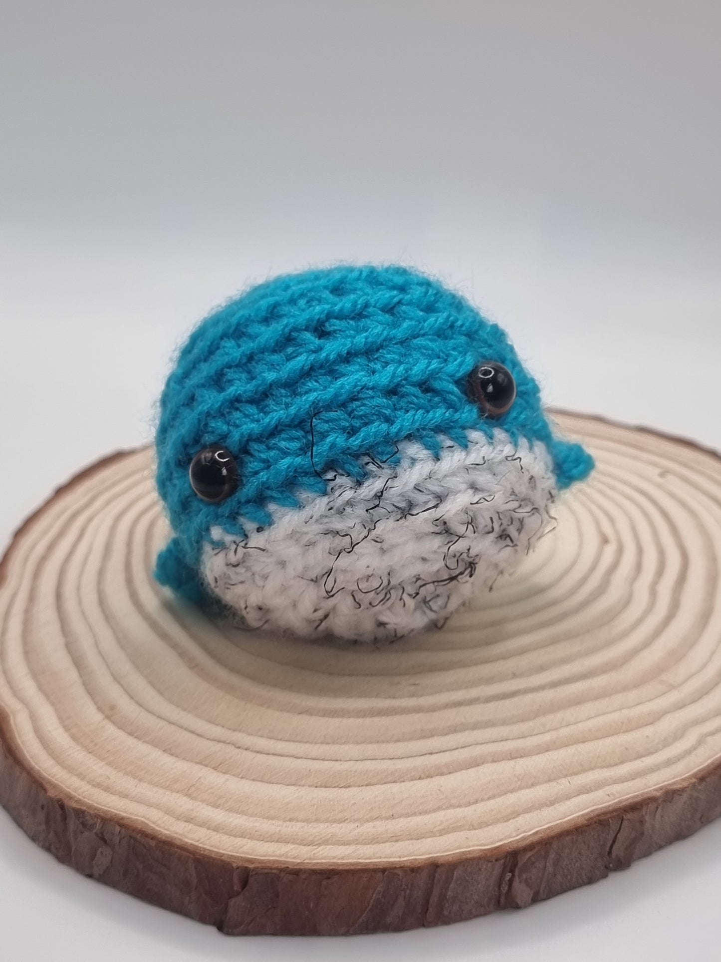 Crochet amigurumi whale key rings