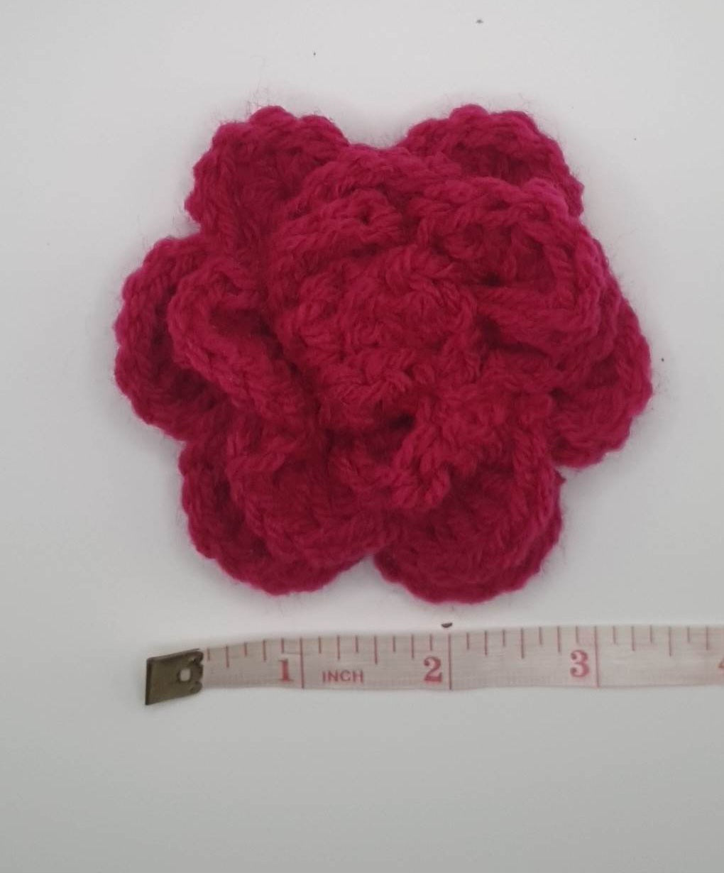 Crochet rose Brooch