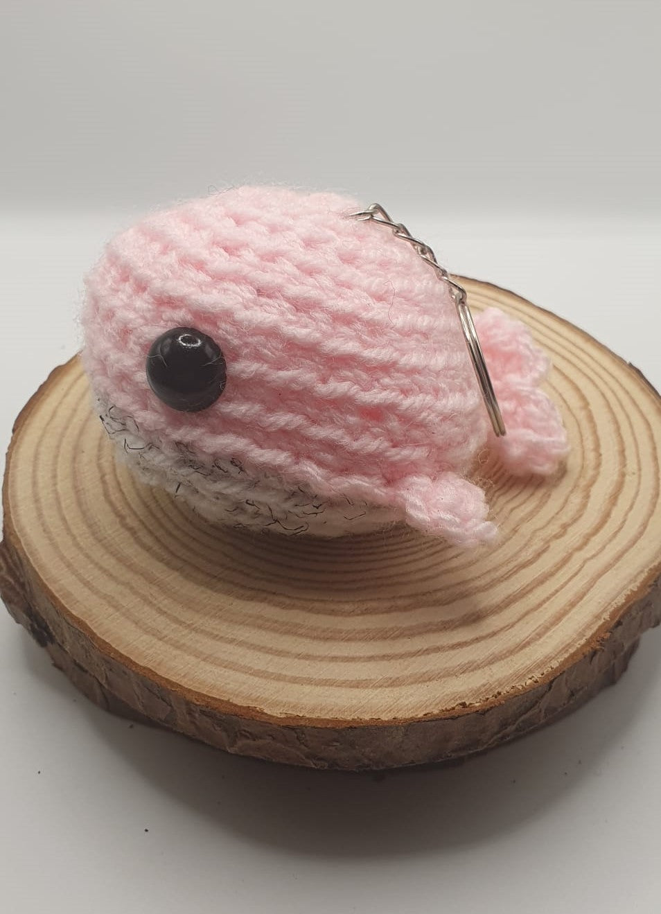 Crochet amigurumi whale key rings