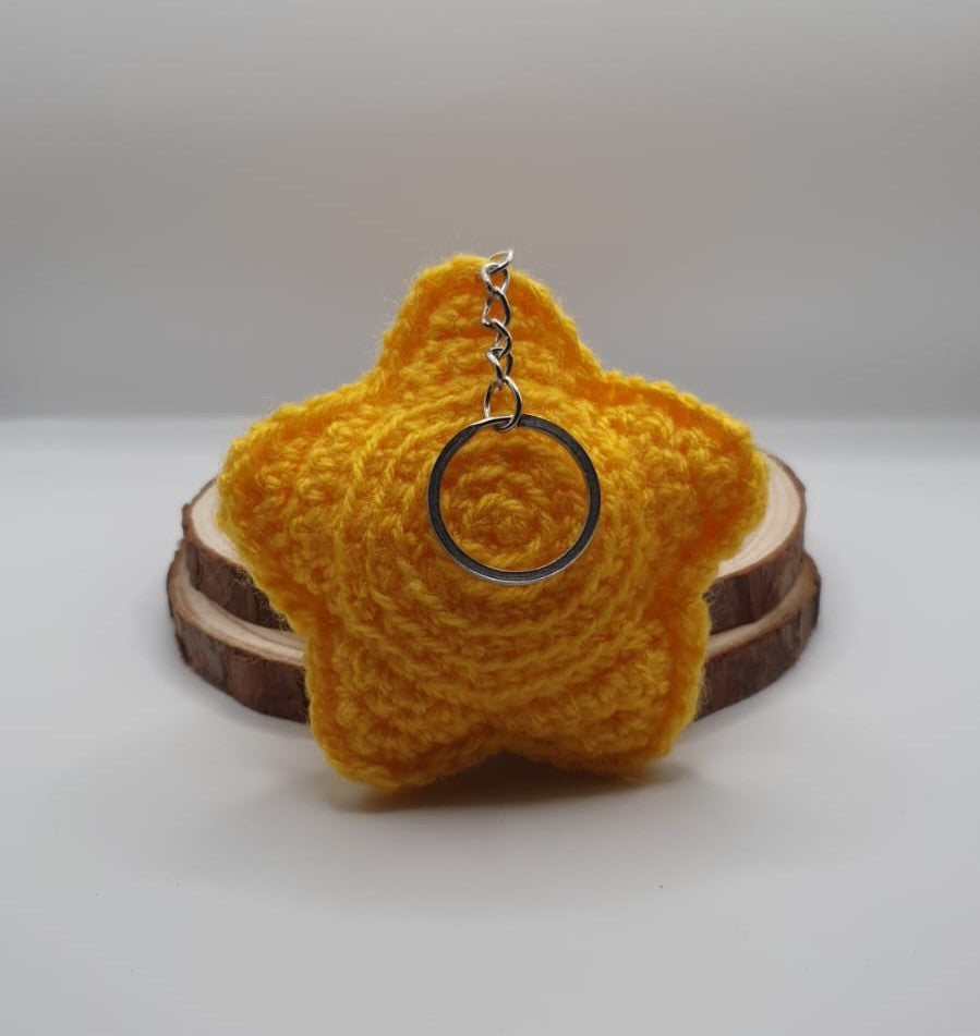 Crochet Amigurumi Star Key ring