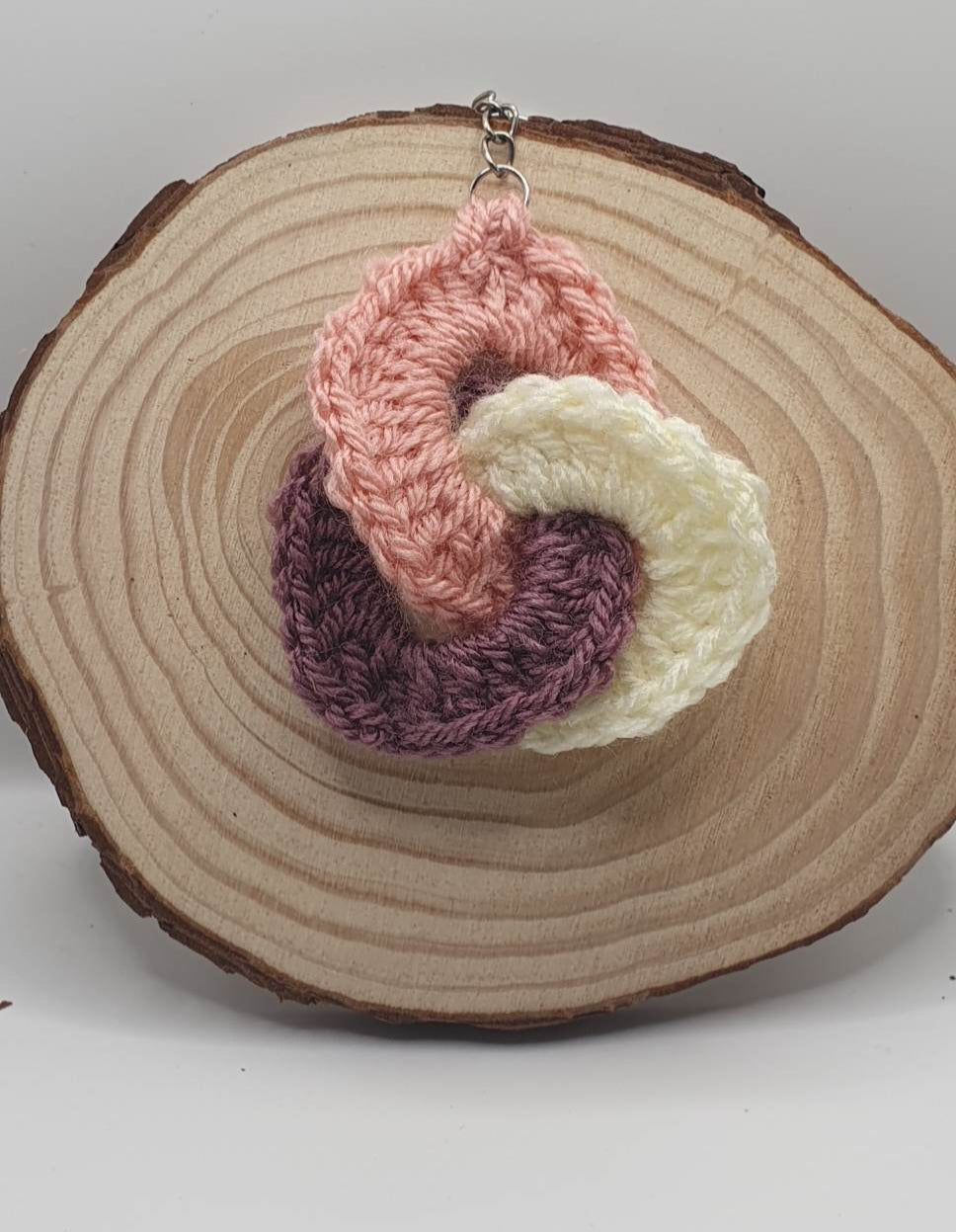 Crochet knot keyrings