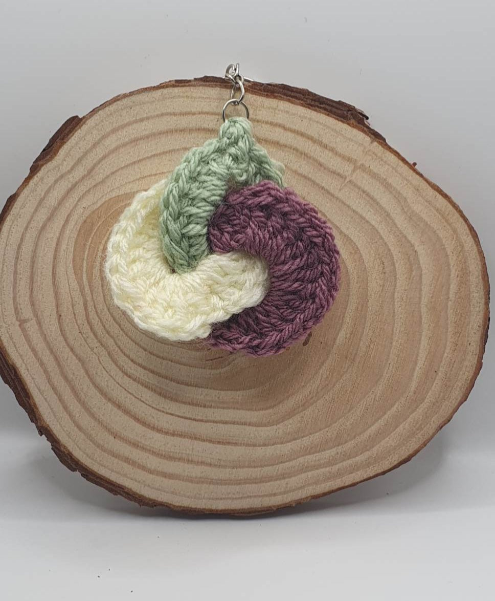 Crochet knot keyrings