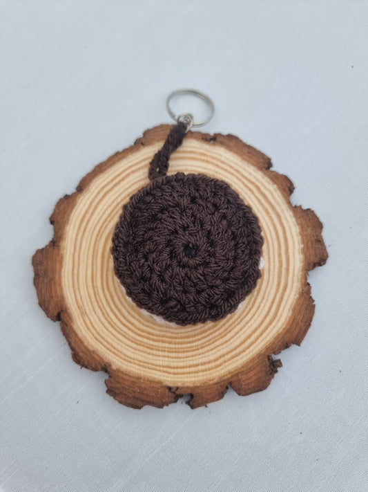 Crochet oreo key ring