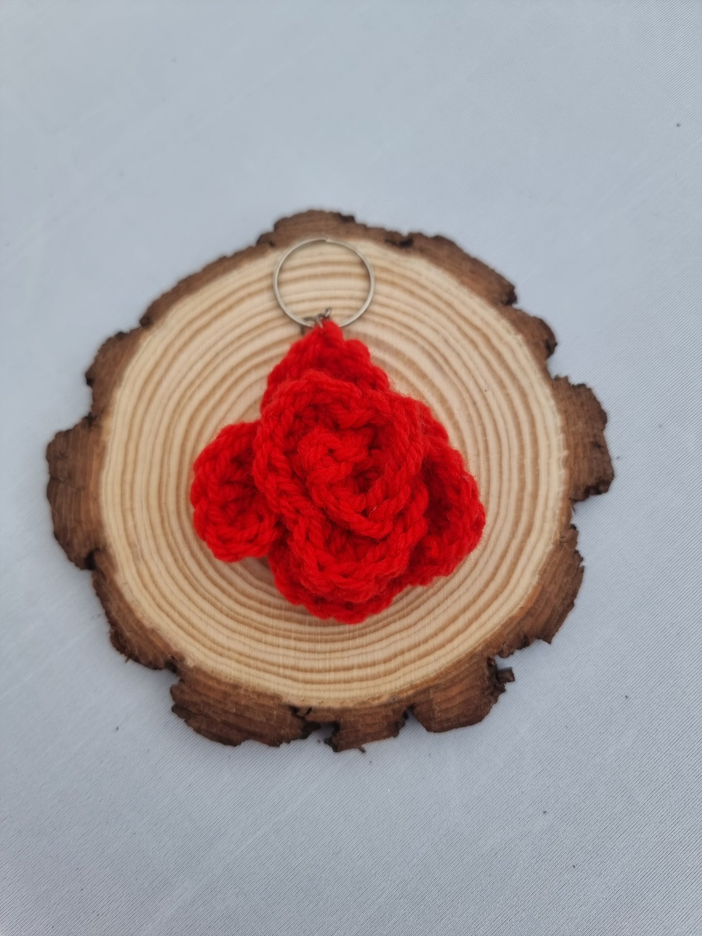 Crochet Rose keyring