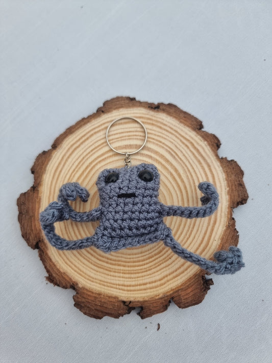 Crochet frog  keyrings