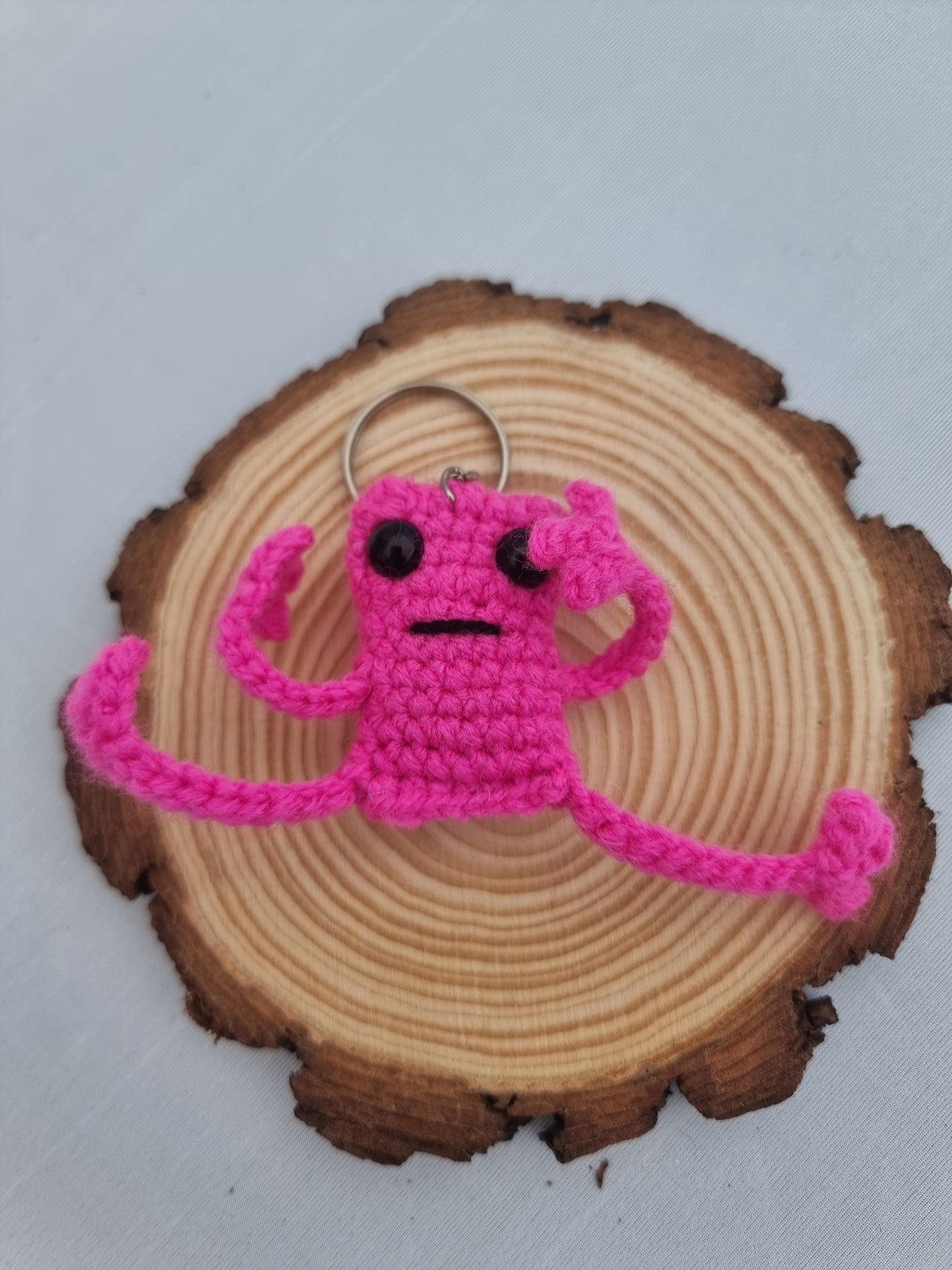 Crochet frog  keyrings