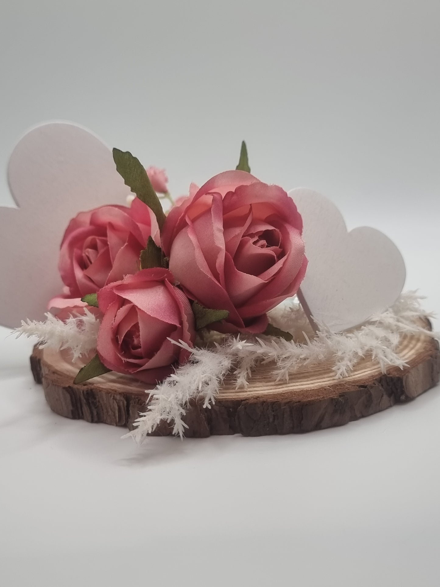 Valentines pink rose tea light holder