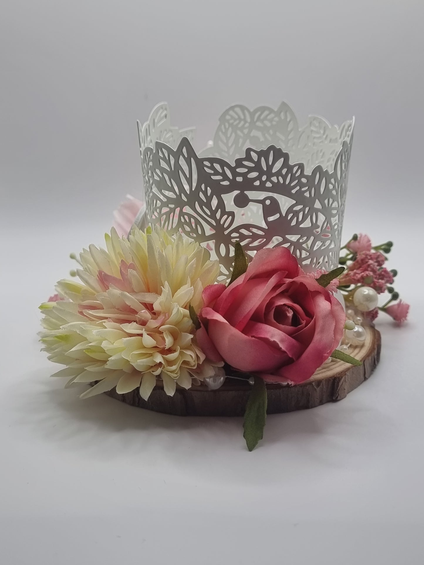 Mother's day tea light holder with pearls