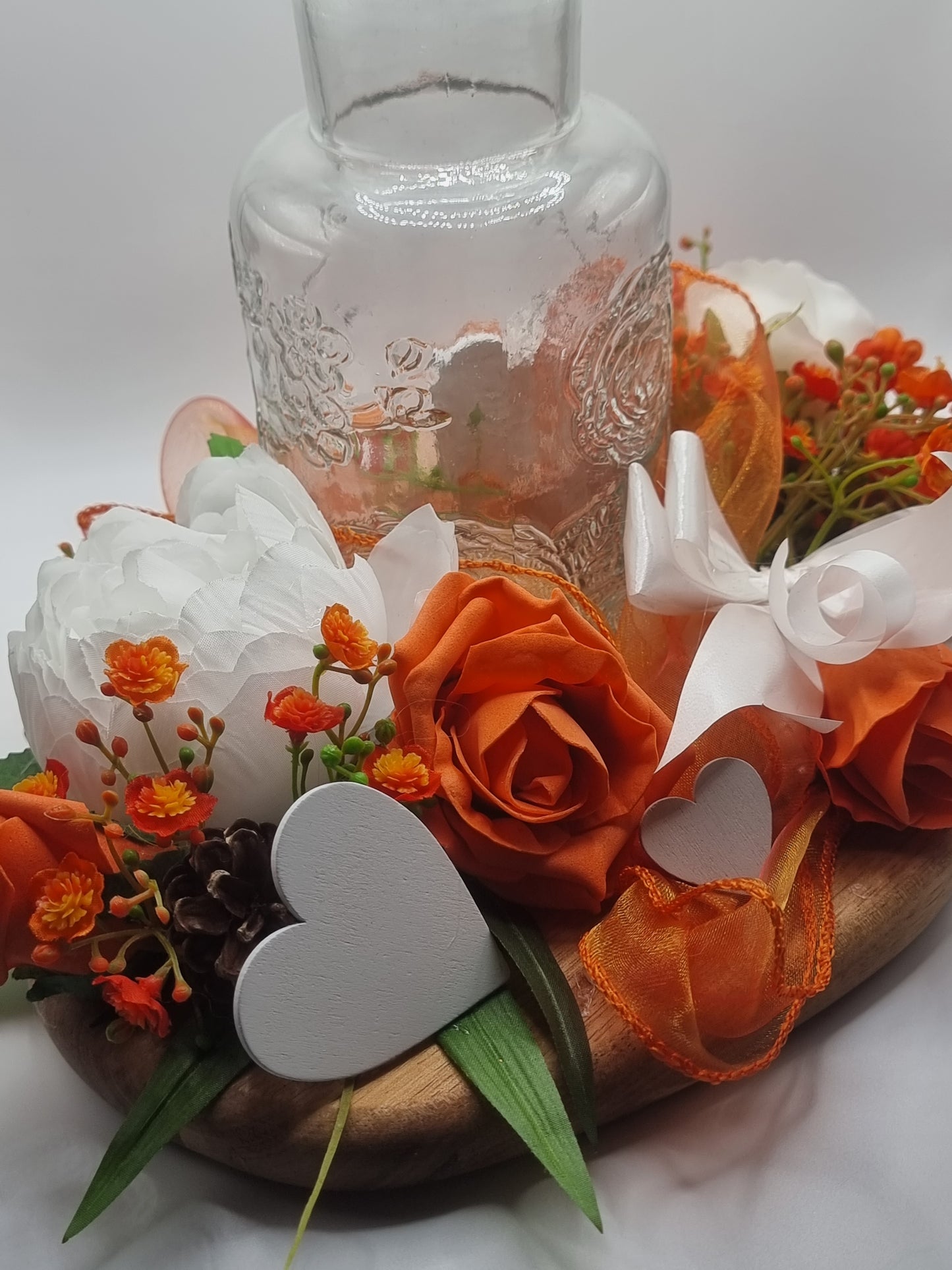 Orange & white center piece