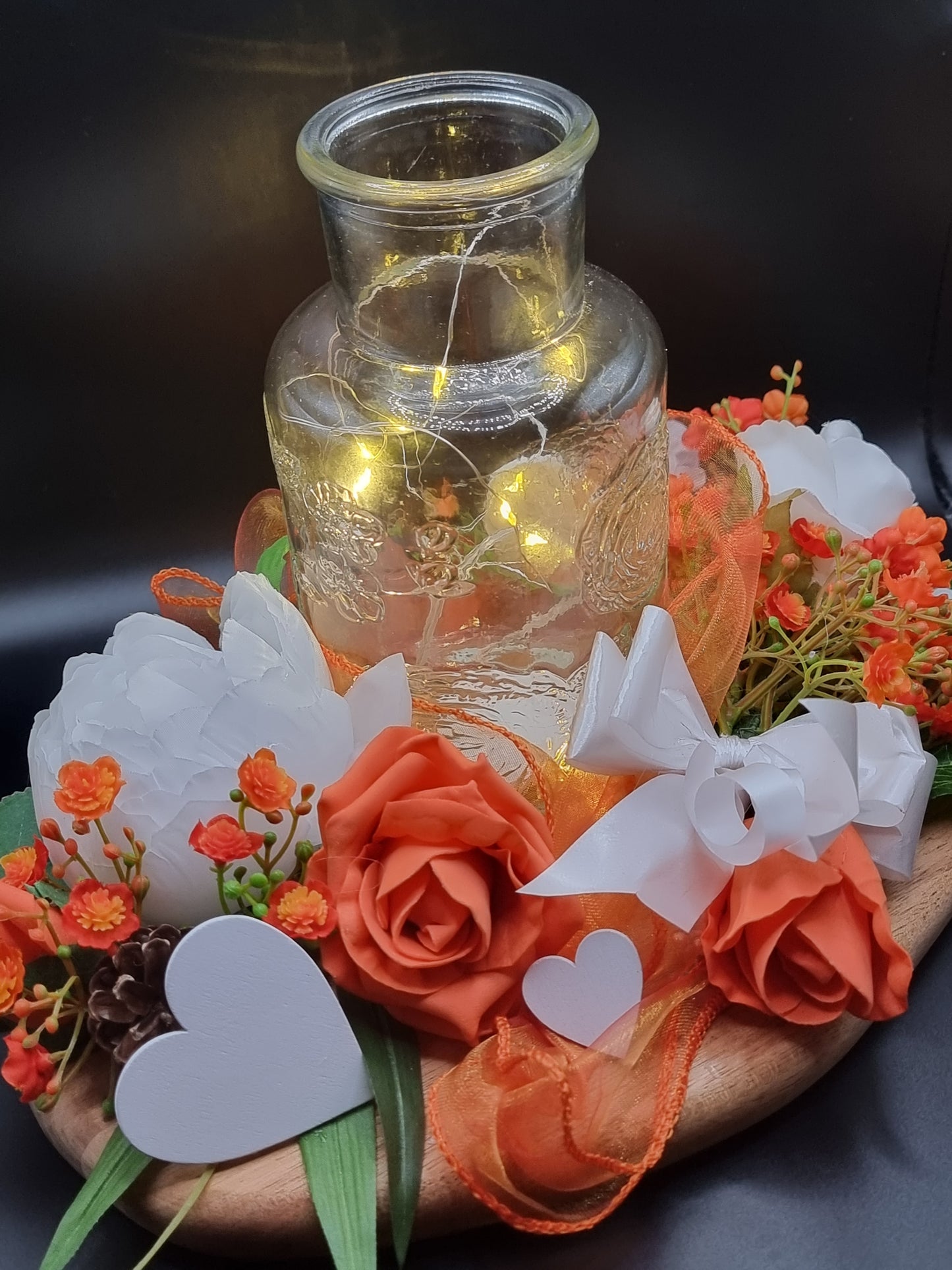 Orange & white center piece