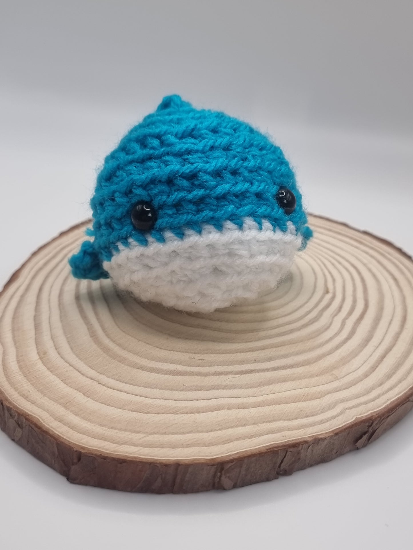 Crochet amigurumi whale key rings