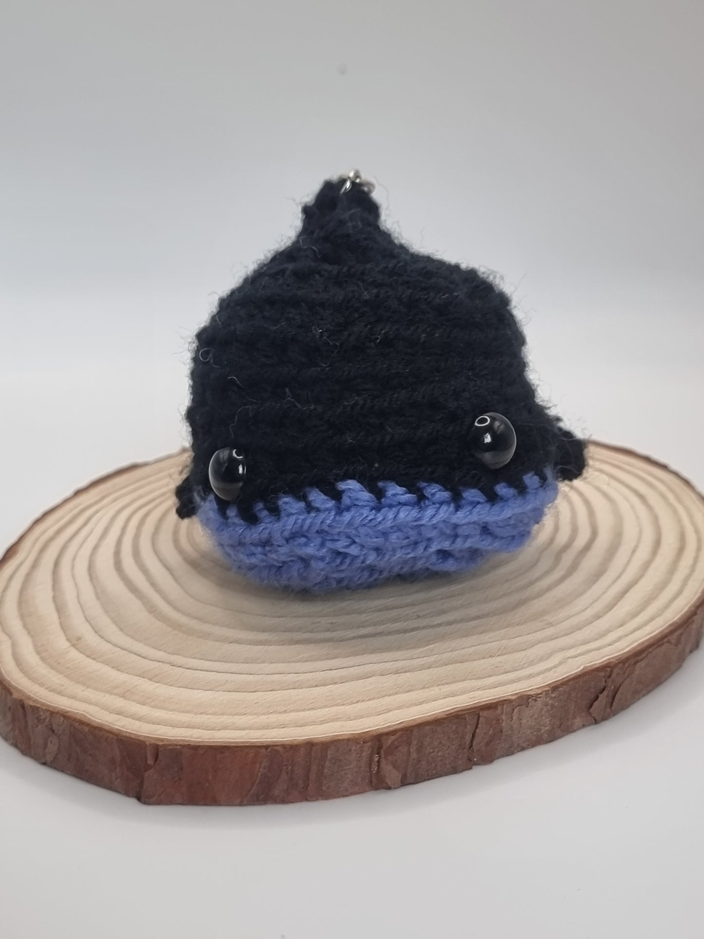 Crochet amigurumi whale key rings