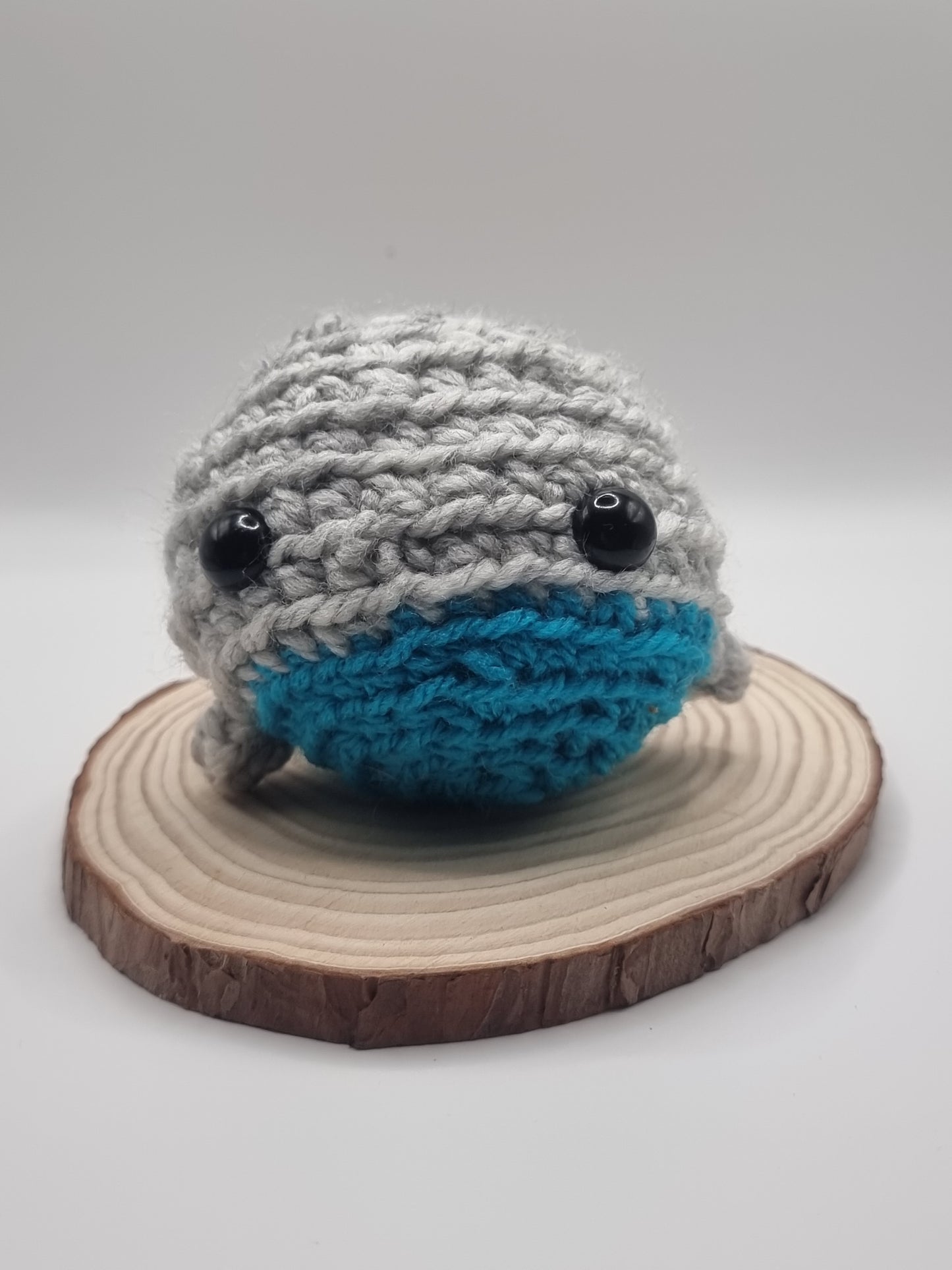 Crochet amigurumi whale key rings