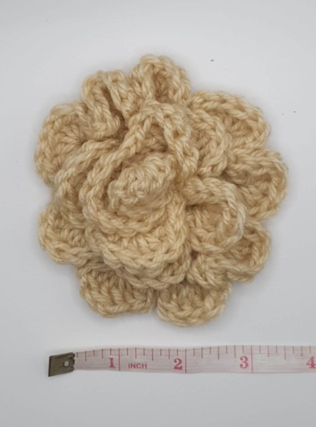 Crochet rose Brooch