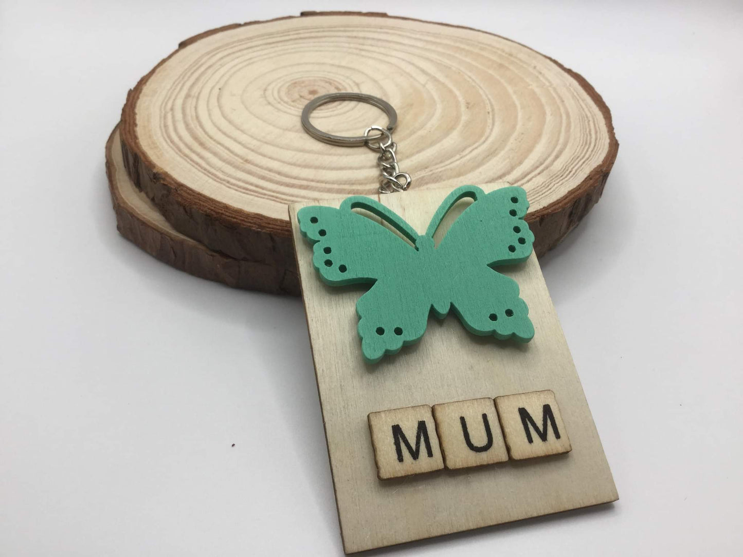 Mum butterfly key ring